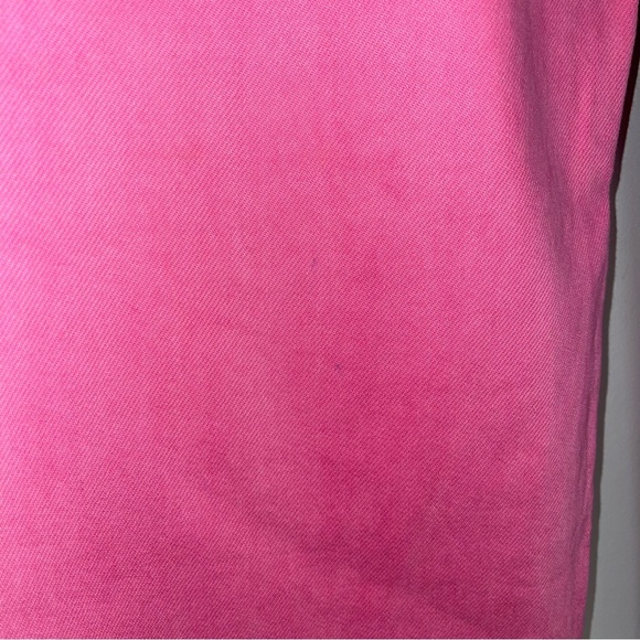 GREY LAB Jeans Women’s Size Large Pink Bright Denim Straight Wide Leg High Rise - Picture 14 of 14